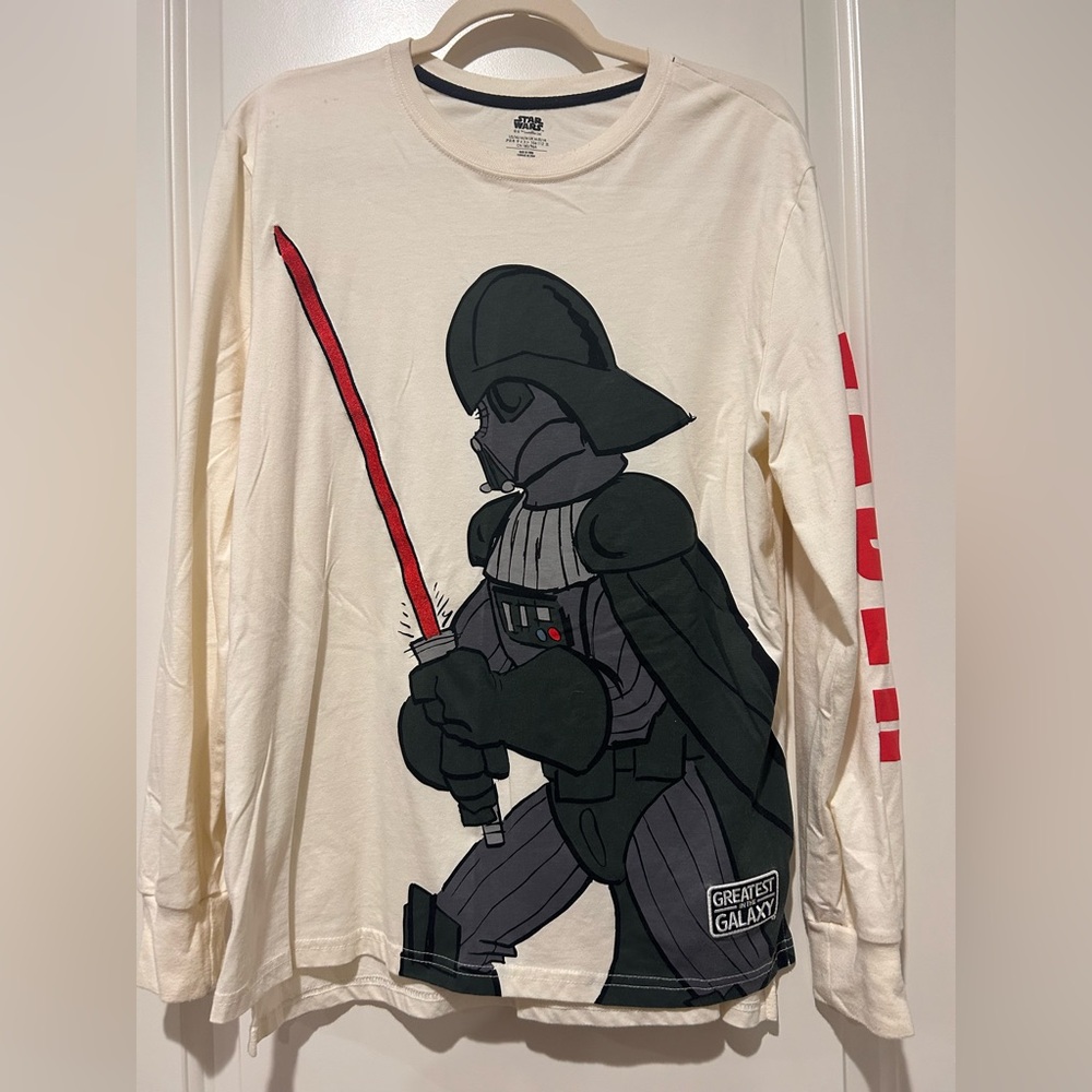 Star Wars Darth Vader Graphic Long Sleeve Shirt with stitching